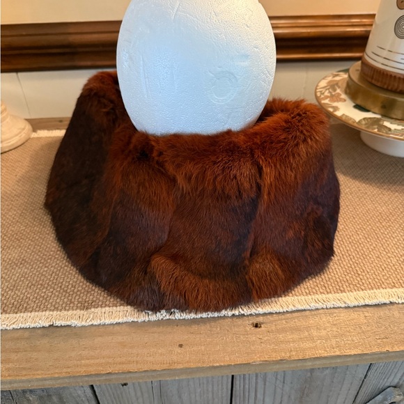 VINTAGE Reddish brown real fur collar~stole~ Wrap~Gadsby~flapper~1920s style - Picture 8 of 14